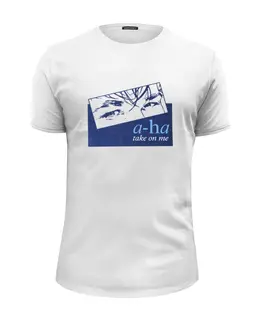 Заказать мужскую футболку в Москве. Футболка базовая a-ha / Take On Me от OEX design - готовые дизайны и нанесение принтов.