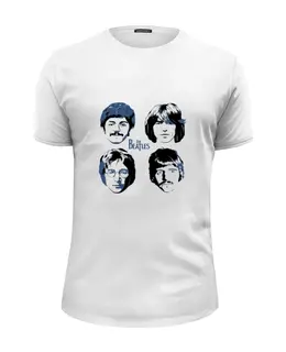 Заказать мужскую футболку в Москве. Футболка базовая The Beatles от Fedor - готовые дизайны и нанесение принтов.