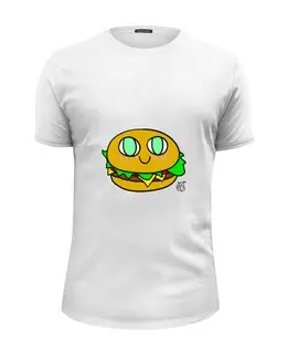 Заказать мужскую футболку в Москве. Футболка базовая Гамбургер от Heh Brukva-Turnip - готовые дизайны и нанесение принтов.