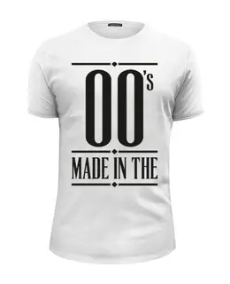 Заказать мужскую футболку в Москве. Футболка базовая Made in the 00s от ROK - готовые дизайны и нанесение принтов.