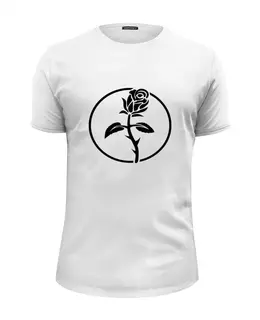 Заказать мужскую футболку в Москве. Футболка базовая Чёрная роза от trend - готовые дизайны и нанесение принтов.