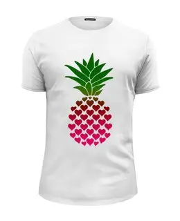 Заказать мужскую футболку в Москве. Футболка базовая Pineapple♥LOVE от balden - готовые дизайны и нанесение принтов.