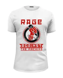 Заказать мужскую футболку в Москве. Футболка базовая Rage Against the Machine от geekbox - готовые дизайны и нанесение принтов.