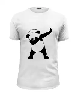 Заказать мужскую футболку в Москве. Футболка базовая Panda dab от cherdantcev - готовые дизайны и нанесение принтов.