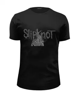 Заказать мужскую футболку в Москве. Футболка базовая Slipknot от Fedor - готовые дизайны и нанесение принтов.