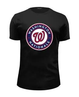 Заказать мужскую футболку в Москве. Футболка базовая Washington Nationals от dobryidesign - готовые дизайны и нанесение принтов.