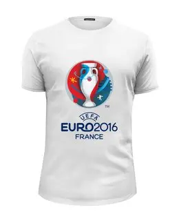 Заказать мужскую футболку в Москве. Футболка базовая UEFA Euro 2016 от skynatural - готовые дизайны и нанесение принтов.