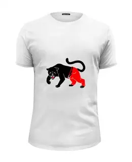 Заказать мужскую футболку в Москве. Футболка базовая Чёрная пантера от fanart - готовые дизайны и нанесение принтов.