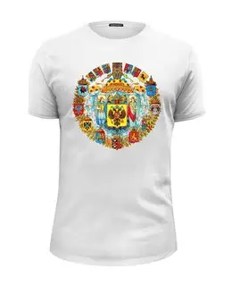 Заказать мужскую футболку в Москве. Футболка базовая Герб                         от Savara - готовые дизайны и нанесение принтов.