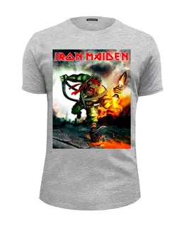 Заказать мужскую футболку в Москве. Футболка базовая Iron Maiden Band от Leichenwagen - готовые дизайны и нанесение принтов.