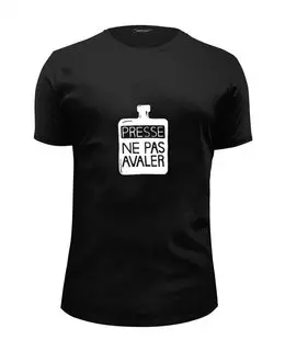 Заказать мужскую футболку в Москве. Футболка базовая Thom Yorke's "Presse ne pas avaler" T-Shirt от ksnkch - готовые дизайны и нанесение принтов.