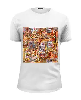 Заказать мужскую футболку в Москве. Футболка базовая Оранжевый дом. от Vadim Koval - готовые дизайны и нанесение принтов.