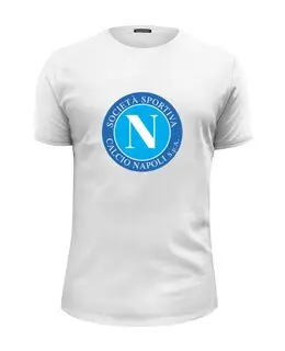 Заказать мужскую футболку в Москве. Футболка базовая Calcio Napoli от THE_NISE  - готовые дизайны и нанесение принтов.