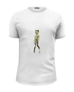 Заказать мужскую футболку в Москве. Футболка базовая Zombie girl (зомби) от vphone - готовые дизайны и нанесение принтов.