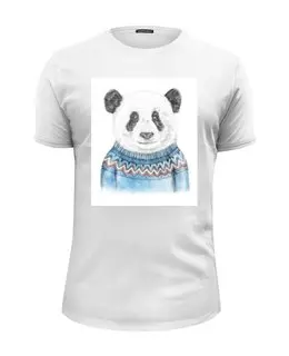 Заказать мужскую футболку в Москве. Футболка базовая Панда от cherdantcev - готовые дизайны и нанесение принтов.