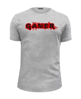 Заказать мужскую футболку в Москве. Футболка базовая Gamer от Leichenwagen - готовые дизайны и нанесение принтов.