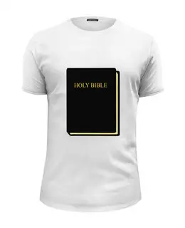 Заказать мужскую футболку в Москве. Футболка базовая Holy Bible от YellowCloverShop - готовые дизайны и нанесение принтов.