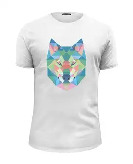 Заказать мужскую футболку в Москве. Футболка базовая Волк (Wolf) от trugift - готовые дизайны и нанесение принтов.