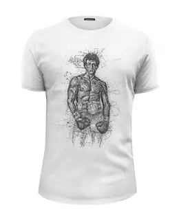 Заказать мужскую футболку в Москве. Футболка базовая Rocky от Leichenwagen - готовые дизайны и нанесение принтов.