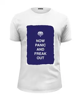 Заказать мужскую футболку в Москве. Футболка базовая Now panic and freak out от zen4@bk.ru - готовые дизайны и нанесение принтов.