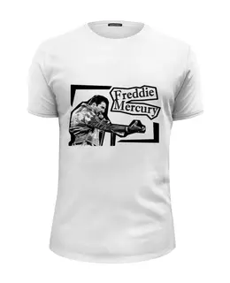 Заказать мужскую футболку в Москве. Футболка базовая Freddie Mercury от Fedor - готовые дизайны и нанесение принтов.