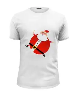 Заказать мужскую футболку в Москве. Футболка базовая Santa от vphone - готовые дизайны и нанесение принтов.