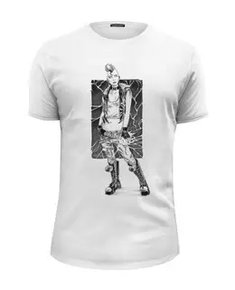 Заказать мужскую футболку в Москве. Футболка базовая Punk Girl от Leichenwagen - готовые дизайны и нанесение принтов.