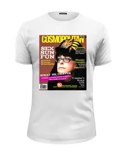 Заказать мужскую футболку в Москве. Футболка базовая На обложке Cosmo от Pinky-Winky - готовые дизайны и нанесение принтов.