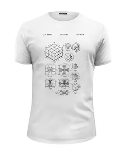 Заказать мужскую футболку в Москве. Футболка базовая Кубик Рубика от CoolDesign - готовые дизайны и нанесение принтов.