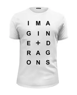 Заказать мужскую футболку в Москве. Футболка базовая Imagine Dragons  от cherdantcev - готовые дизайны и нанесение принтов.