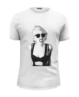 Заказать мужскую футболку в Москве. Футболка базовая Lady Gaga от tatianany - готовые дизайны и нанесение принтов.