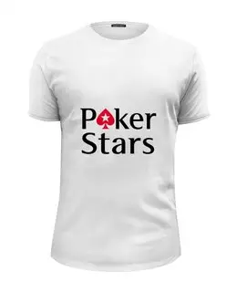 Заказать мужскую футболку в Москве. Футболка базовая PokerStars от YellowCloverShop - готовые дизайны и нанесение принтов.