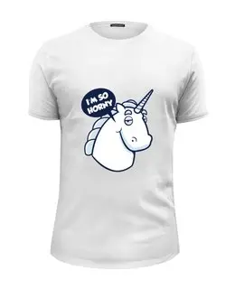 Заказать мужскую футболку в Москве. Футболка базовая Единорог (unicorn) от originals - готовые дизайны и нанесение принтов.