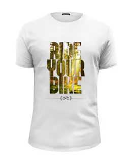 Заказать мужскую футболку в Москве. Футболка базовая Ride Your Bike (Лес) от white_irbis - готовые дизайны и нанесение принтов.