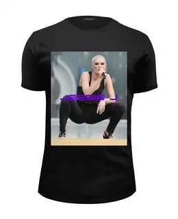 Заказать мужскую футболку в Москве. Футболка базовая Jessie J от Vladec11 - готовые дизайны и нанесение принтов.