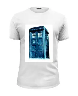 Заказать мужскую футболку в Москве. Футболка базовая TARDIS от cherdantcev - готовые дизайны и нанесение принтов.
