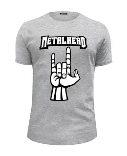 Заказать мужскую футболку в Москве. Футболка базовая Metalhead от Leichenwagen - готовые дизайны и нанесение принтов.