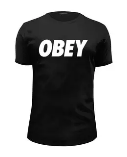 Заказать мужскую футболку в Москве. Футболка базовая OBEY  от DESIGNER   - готовые дизайны и нанесение принтов.