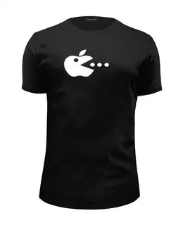 Заказать мужскую футболку в Москве. Футболка базовая Apple от Наталья Чернова - готовые дизайны и нанесение принтов.