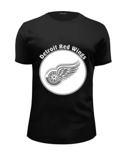 Заказать мужскую футболку в Москве. Футболка базовая Detroit Red Wings от kspsshop - готовые дизайны и нанесение принтов.