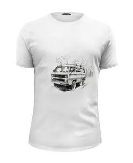 Заказать мужскую футболку в Москве. Футболка базовая  Volkswagen Transporter от miks - готовые дизайны и нанесение принтов.