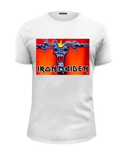 Заказать мужскую футболку в Москве. Футболка базовая Iron Maiden Band от Leichenwagen - готовые дизайны и нанесение принтов.