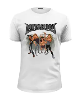 Заказать мужскую футболку в Москве. Футболка базовая Metallica от Leichenwagen - готовые дизайны и нанесение принтов.