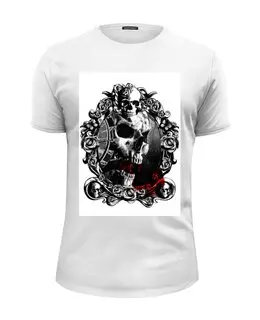 Заказать мужскую футболку в Москве. Футболка базовая Skull - 13 от Vladec11 - готовые дизайны и нанесение принтов.