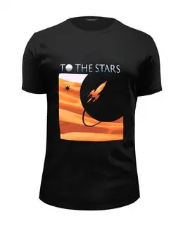 Заказать мужскую футболку в Москве. Футболка базовая To The Stars Dunes mens от slider - готовые дизайны и нанесение принтов.