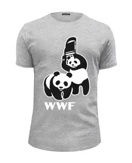 Заказать мужскую футболку в Москве. Футболка базовая WWF Panda от Leichenwagen - готовые дизайны и нанесение принтов.