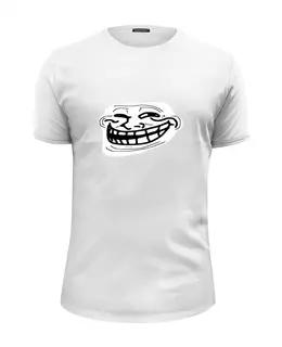 Заказать мужскую футболку в Москве. Футболка базовая  Trollface от Max - готовые дизайны и нанесение принтов.