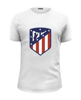Заказать мужскую футболку в Москве. Футболка базовая Atletico Madrid от THE_NISE  - готовые дизайны и нанесение принтов.