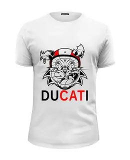 Заказать мужскую футболку в Москве. Футболка базовая DUCATI от vphone - готовые дизайны и нанесение принтов.