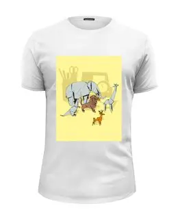 Заказать мужскую футболку в Москве. Футболка базовая Животные оригами от YellowCloverShop - готовые дизайны и нанесение принтов.